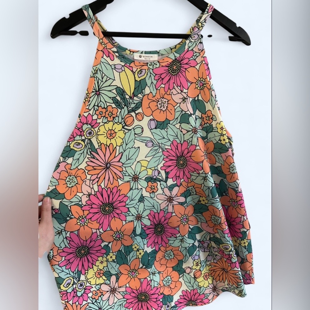 Bombom Floral Tank Top – Colorful Boho Sleeveless Top - NWT - Picture 3 of 6
